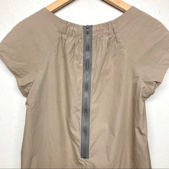 $245 Retail Vince. 100% Cotton Tan Brown Shift Mini Dress Minimalist Size S - Picture 7 of 12